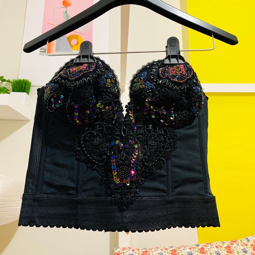 VICTORIA’S SECRET BEADED SEQUINED ANGEL BUSTIER